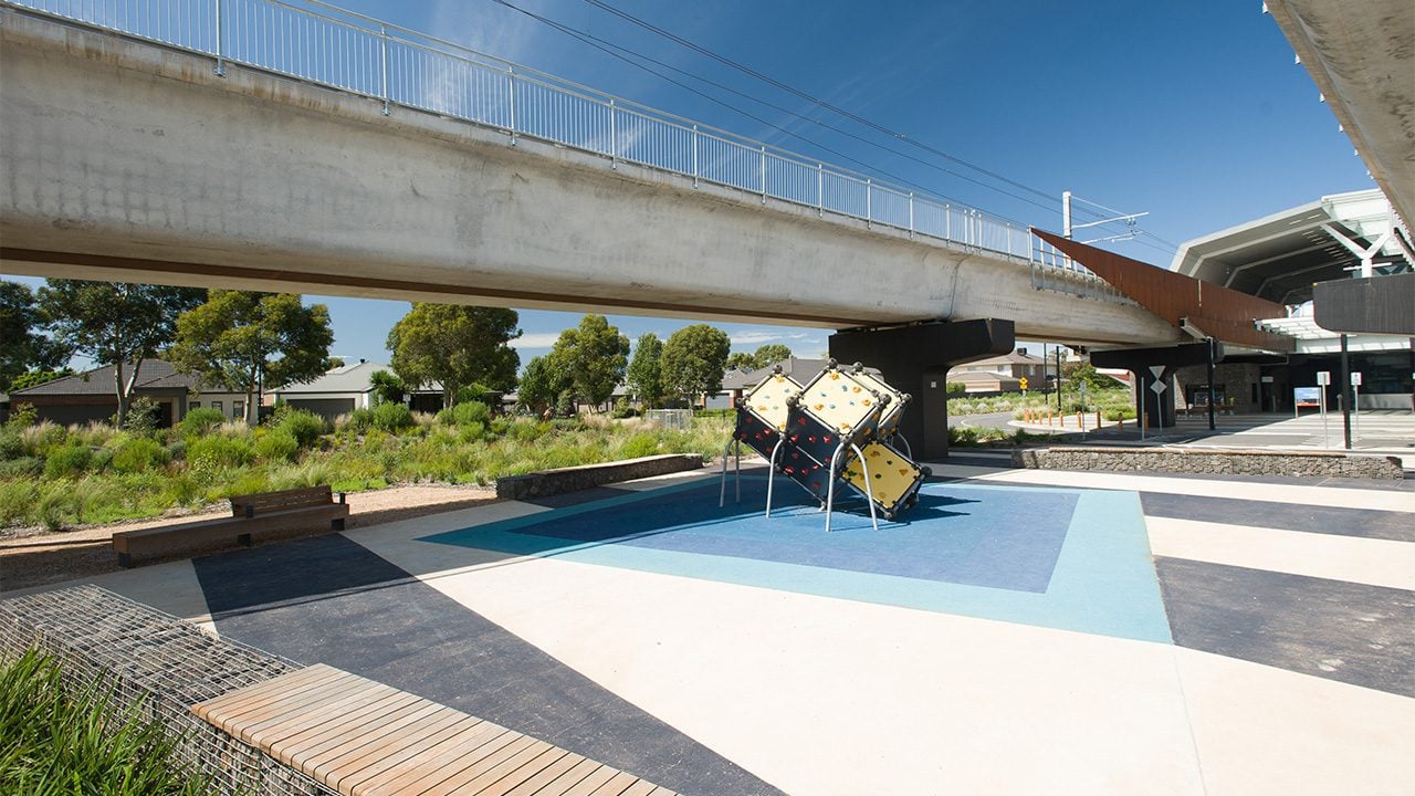 Svg+xml;charset=utf — tract Mernda rail extension - hawkestowe station - tract