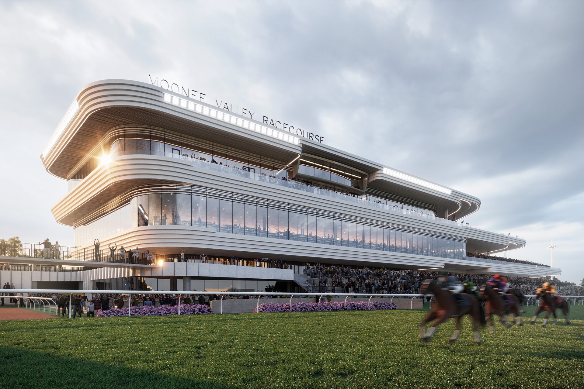 Svg+xml;charset=utf — tract Moonee valley racecourse redevelopment - moonee valley park - cox architecture