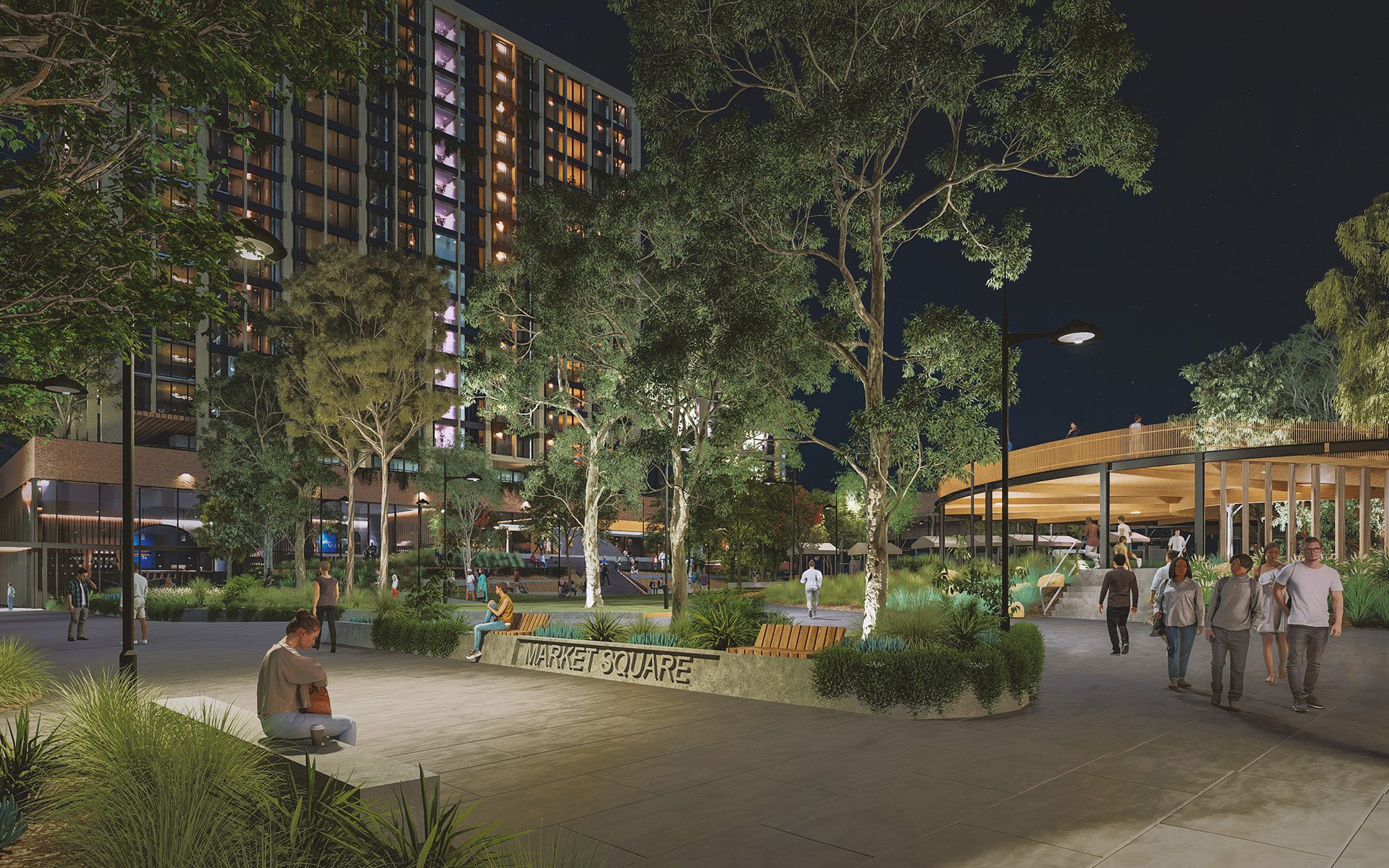 Svg+xml;charset=utf — tract Vision for market square geelong - night
