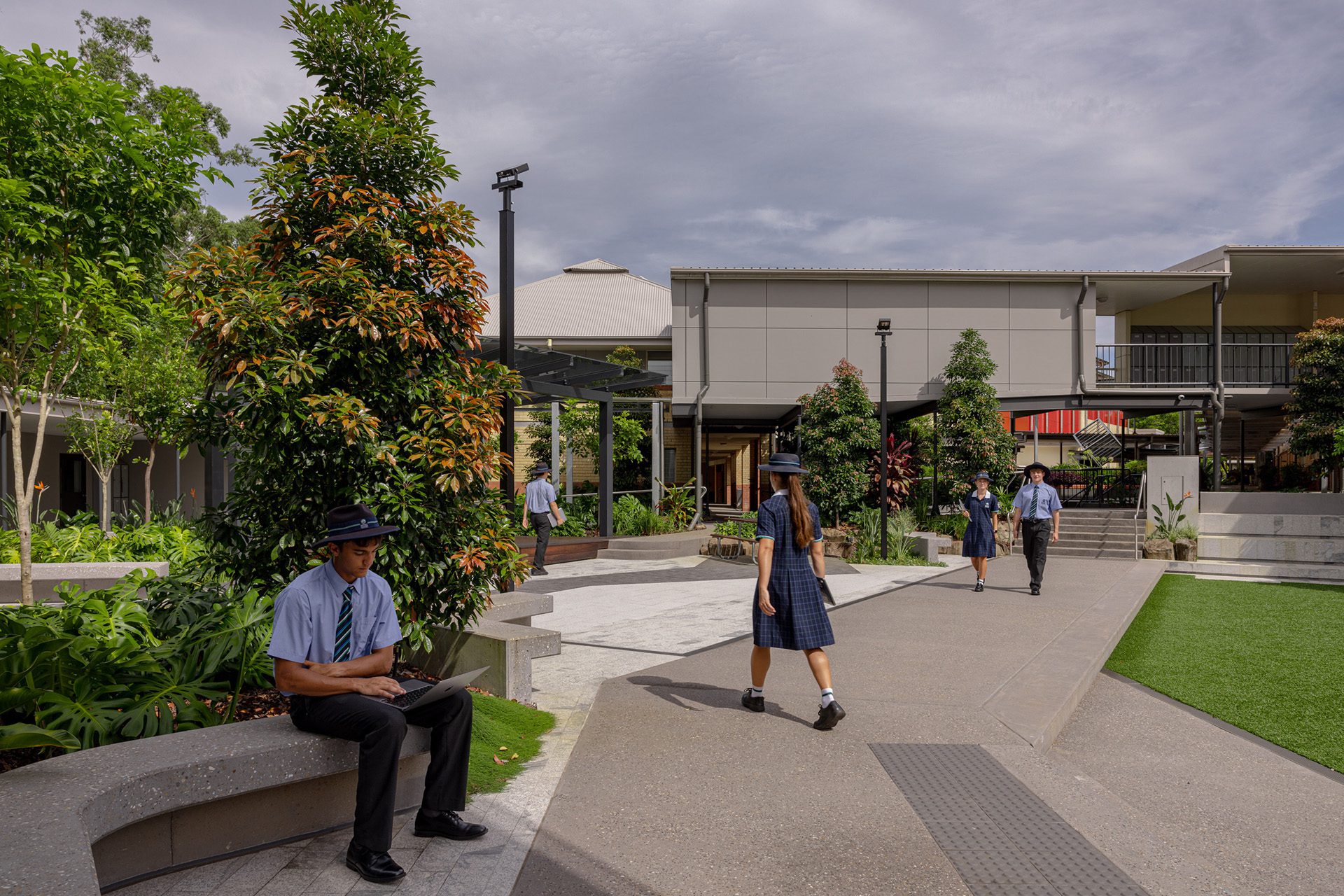 Svg+xml;charset=utf — tract Matthew flinders anglican college - concrete benches