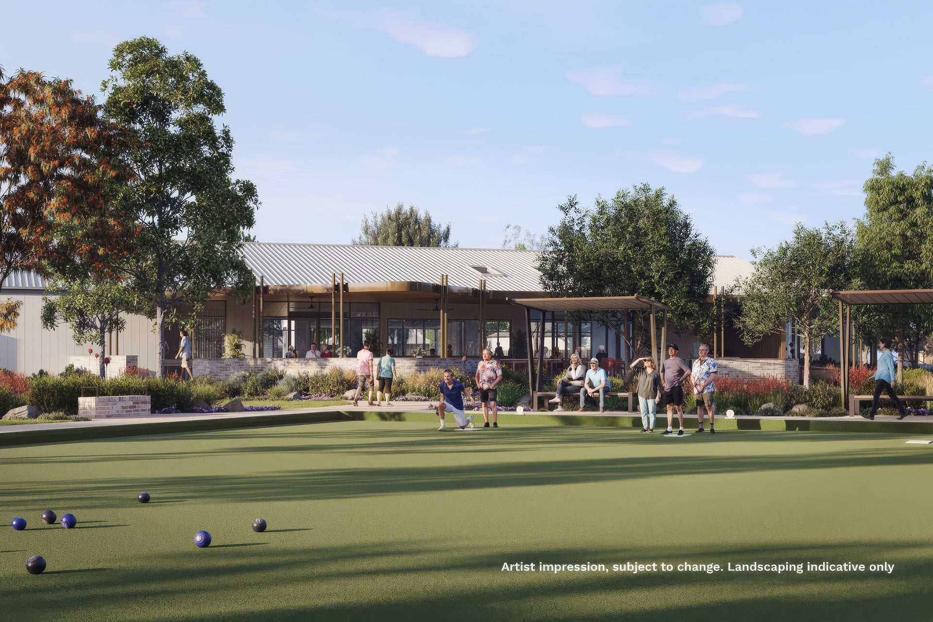 Halcyon Greenhaven - Clubhouse Bowling Green